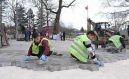 Karahasanlar Mahallesinde Parke Taş Uygulaması Sürüyor