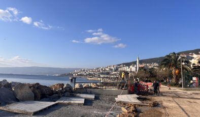 Gemlik’te kıyı koruma çalışmaları hızla sürüyor