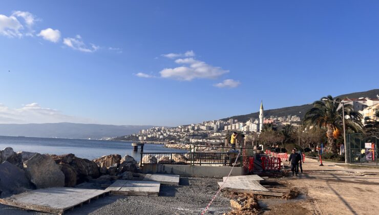 Gemlik’te kıyı koruma çalışmaları hızla sürüyor