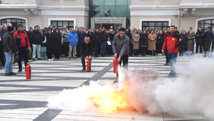 Osmangazi’de başarılı deprem ve yangın tatbikatı