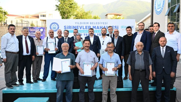 Yıldırım’da 1530 hak sahibi daha tapusuna kavuştu