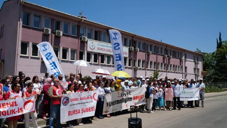Bursa’da sağlık çalışanlarından ortak çağrı: “Emeğimiz gasp ediliyor!”