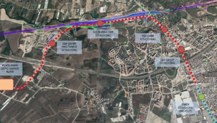 Bursa Emek–Şehir Hastanesi Metro Hattı yüzde 70 tamamlandı