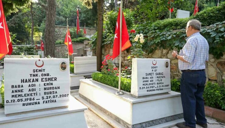 Bursa’da şehit ailelerinden duygulandıran ziyaret