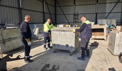 Gemlik’te tasarruf seferberliği: Eskiyen konteynerler çöpe gitmiyor