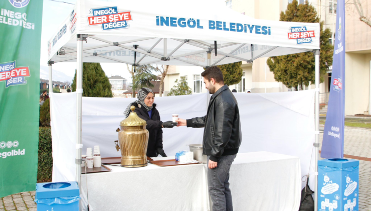 İnegöl Belediyesi, üniversite öğrencilerinin sınav haftasında yanında