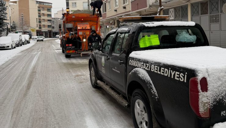 Osmangazi Belediyesi’nden karla mücadelede hızlı ve etkili müdahale