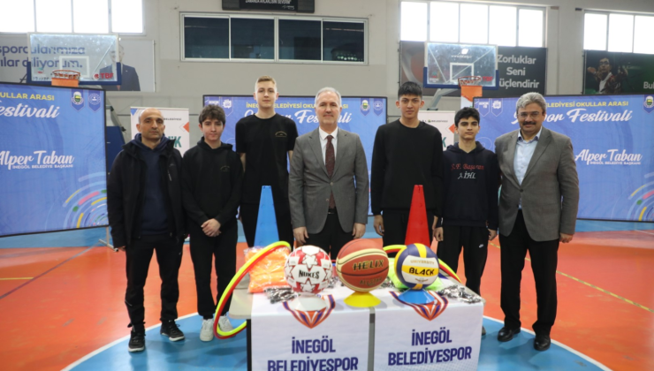 İnegöl’de okullara 700 bin TL’lik spor desteği
