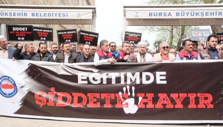 Bursa’da eğitimcilerden saldırılara tepki