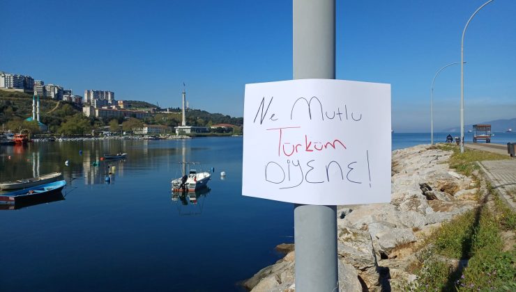 Gemlik’te pankartlı protesto