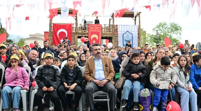 Çocukların bayramı Yıldırım’da renkli görüntülere sahne oldu