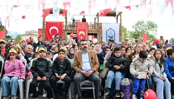 Çocukların bayramı Yıldırım’da renkli görüntülere sahne oldu