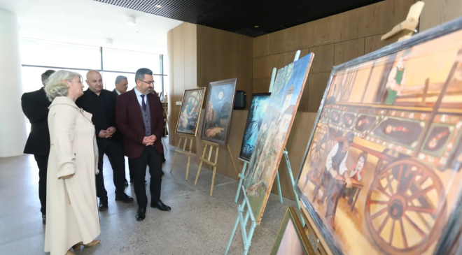 İNESMEK’te sanat dolu mesai: Yağlı boya sergisi açıldı