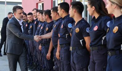 Şahin Biba’dan itfaiye personeline bayram ziyareti