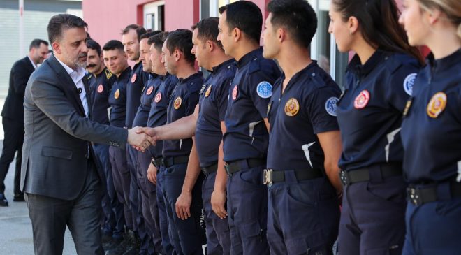 Şahin Biba’dan itfaiye personeline bayram ziyareti