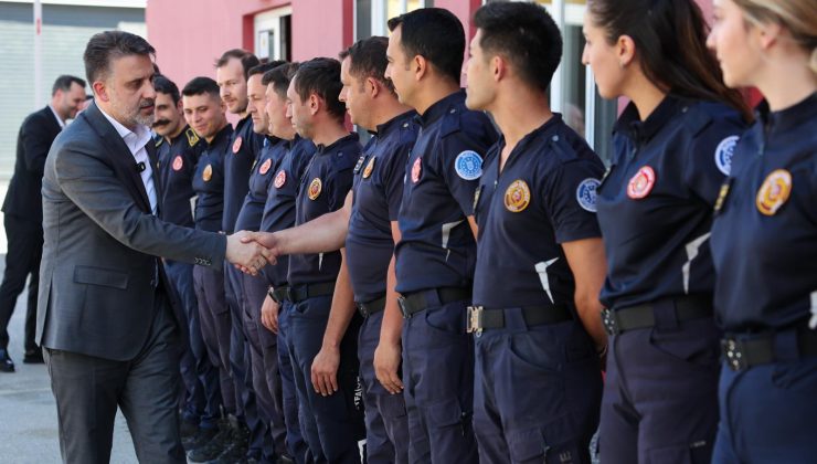 Şahin Biba’dan itfaiye personeline bayram ziyareti