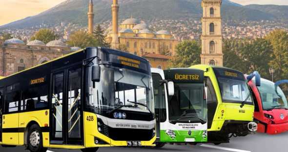 BursaRay, tramvay ve otobüsler bayram boyunca ücretsiz