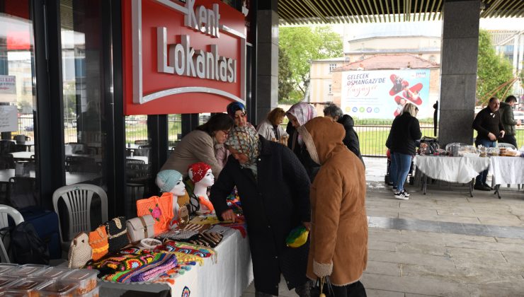 El emeği ürünler Osmangazi Meydanı’nda sergilendi
