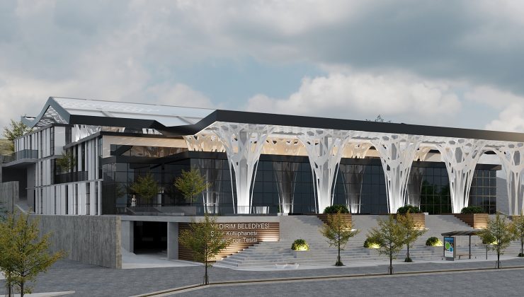 Eski pazar alanı modern spor merkezine dönüşüyor