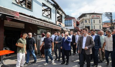 Kayhan Çarşısı’nda yangın için destek seferberliği