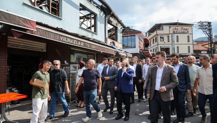 Kayhan Çarşısı’nda yangın için destek seferberliği