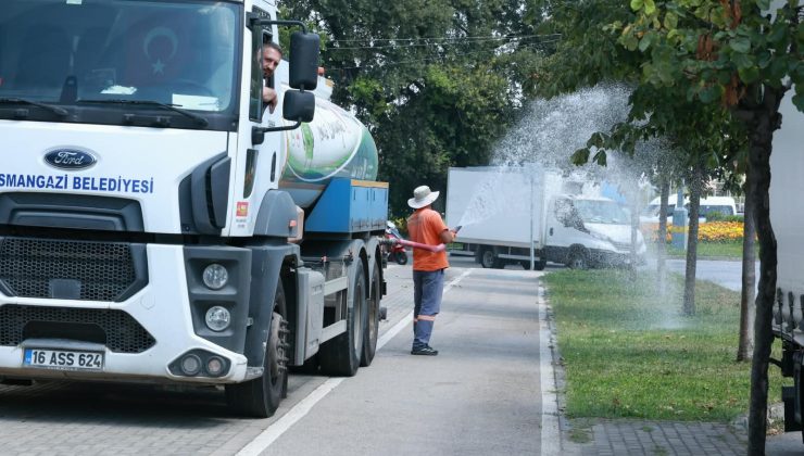 Osmangazi Belediyesi’nden park ve refüjlerdeki yeşil dokuya koruma kalkanı