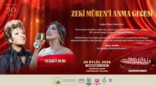 Zeki Müren’in şarkıları 30 yıl sonra Bursa’da yeniden yankılanacak