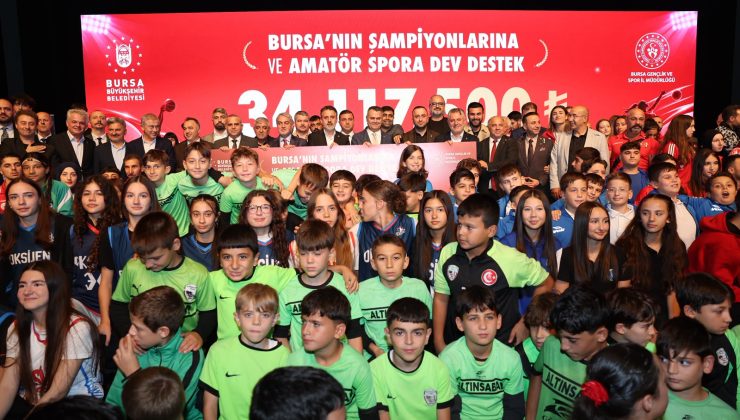 Bursa’da amatör spor kulüplerine milyonluk destek