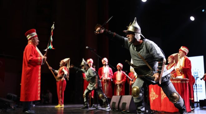 Dokuz mehter takımı Bursa’nın fethini kutladı