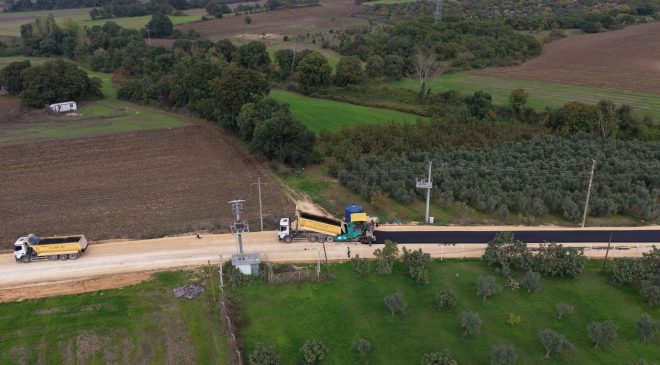 Akçalar’da altyapı çalışmasının ardından asfalt mesaisi